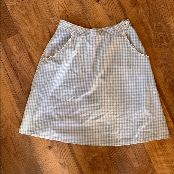 Set of 2 Vintage Pink and Blue Skirts / Skorts - Picture 11 of 15